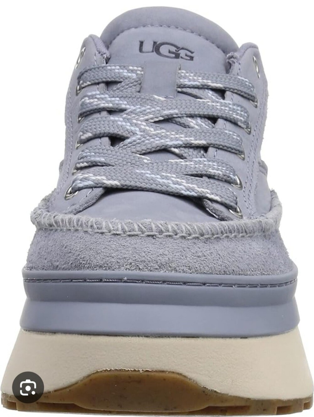 UGG Women's Light Gray Suede and Fabric Lace-Up Sneakers